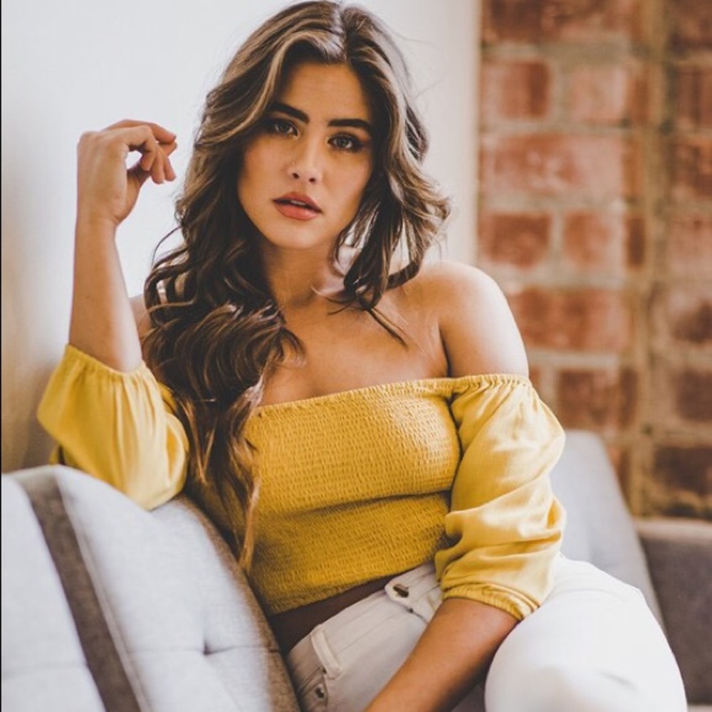 Mustard crop top